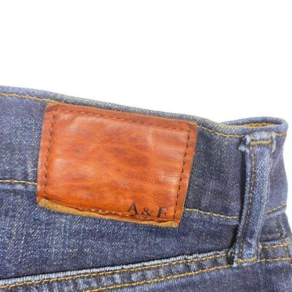 Abercrombie mens Blue Dark Wash Felix Super Slim Stretch Denim Jeans US 31 X 30 - Picture 11 of 12